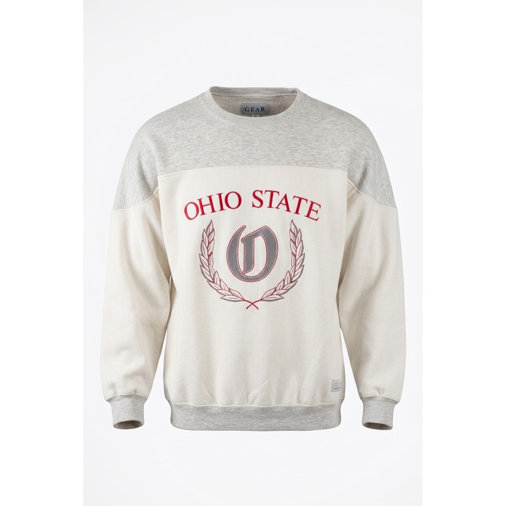 Vintage Gear for Sports Ohio State Buckeyes Two Tone Crewneck Sweatshirt